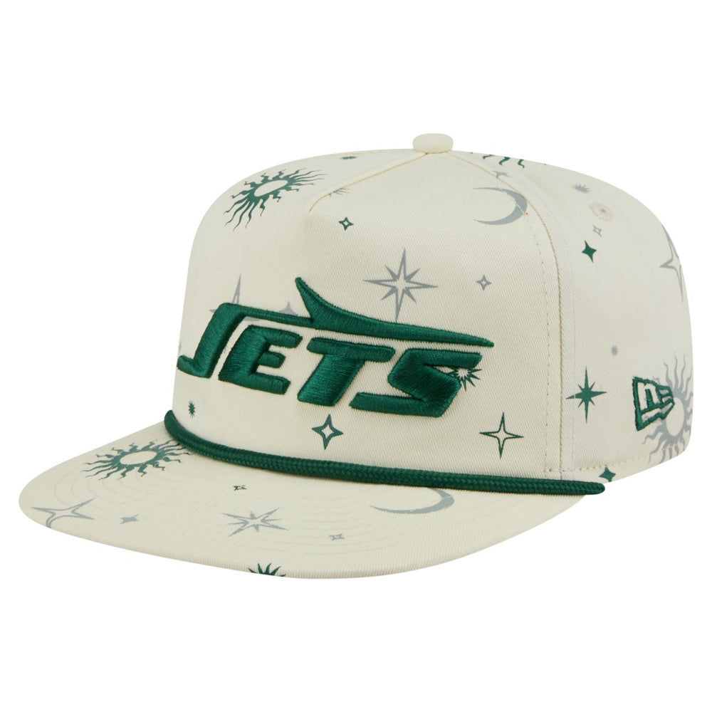 New York Jets New Era Celestial Golfer Snapback Hat - Cream outlet