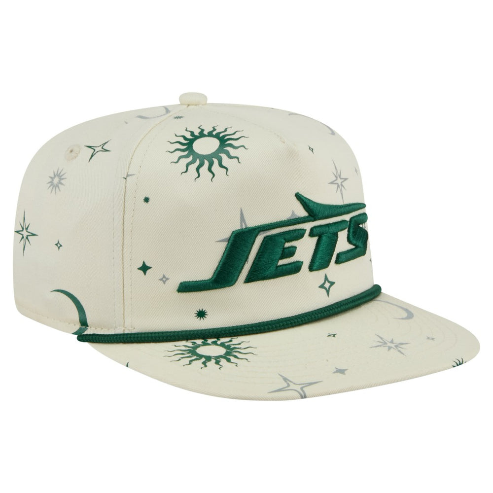 New York Jets New Era Celestial Golfer Snapback Hat - Cream outlet