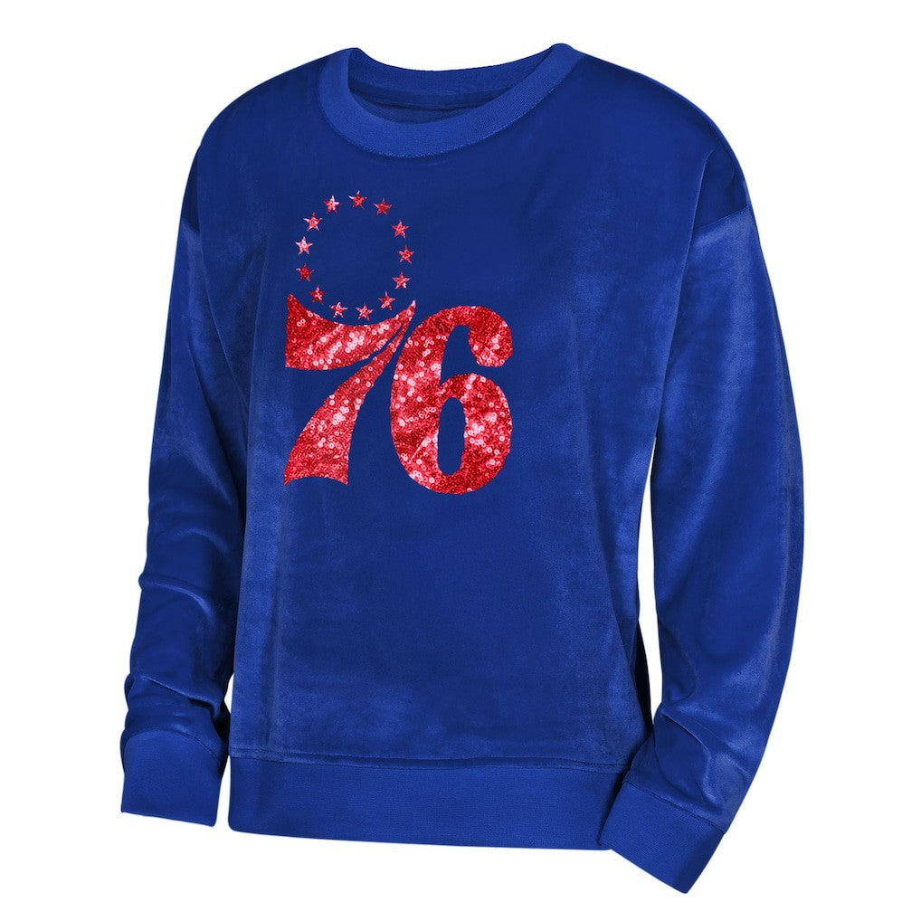 Philadelphia 76ers Outerstuff Youth Girls Step Back Sweatshirt - Royal outlet
