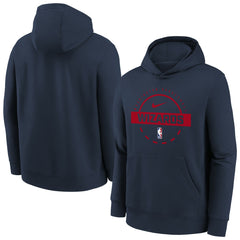 Washington Wizards Youth 2025/26 Club Fleece Practice Hoodie - Navy sale