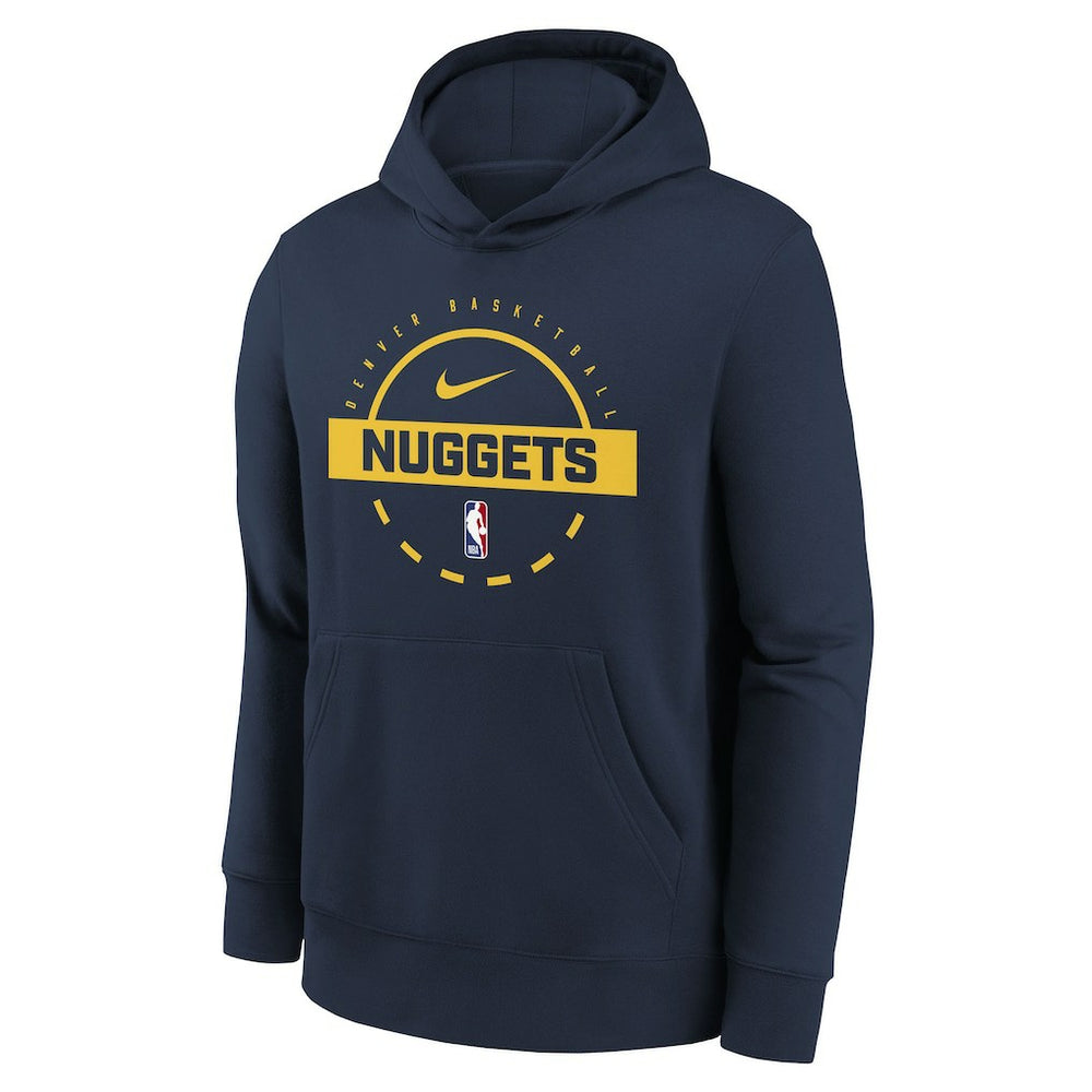 Denver Nuggets Youth 2025/26 Club Fleece Practice Hoodie sale - Navy for sale