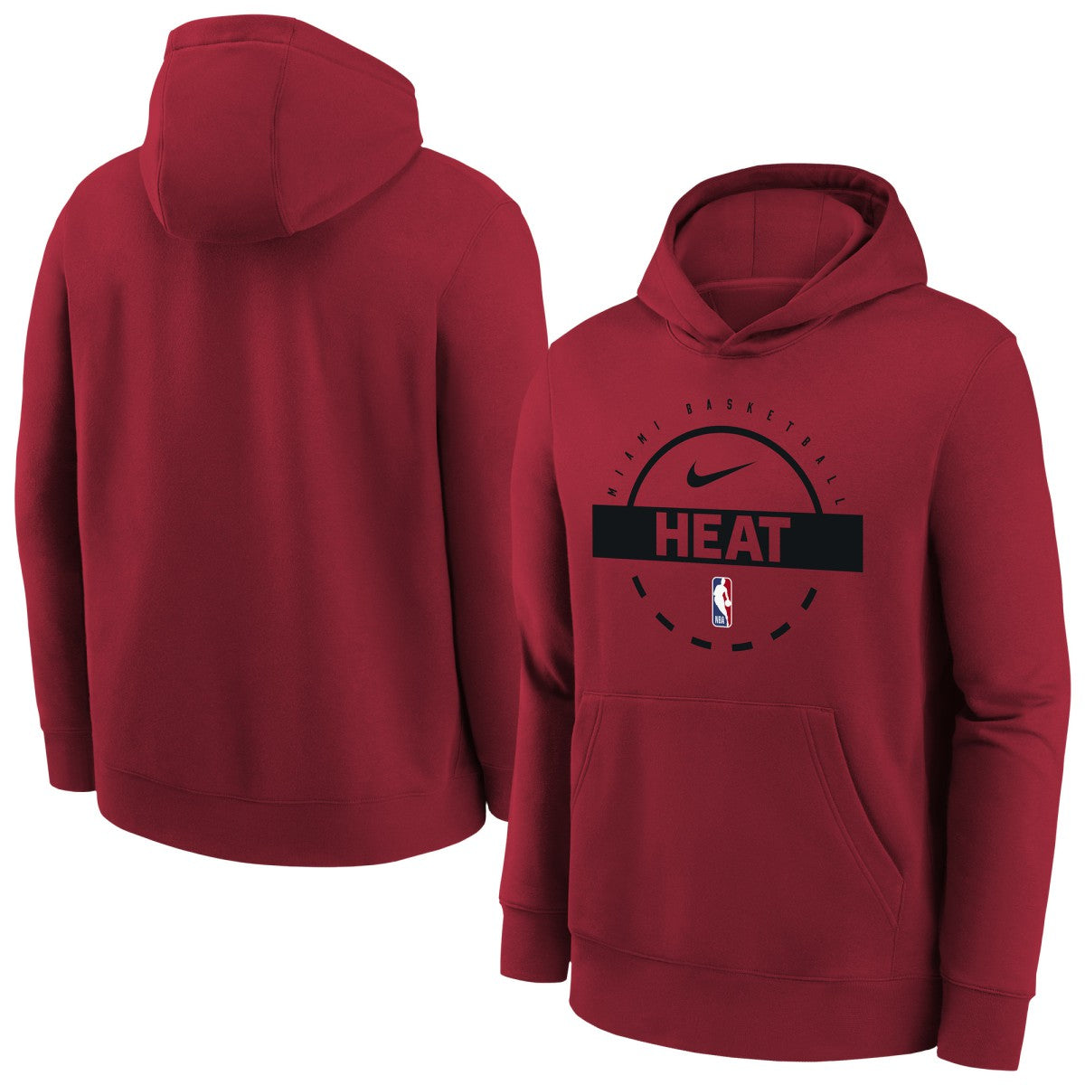 Miami Heat Youth 2025/26 Club Fleece Practice Hoodie - Red for sale