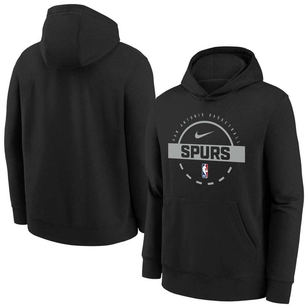 San Antonio Spurs Youth 2025/26 Club Fleece Practice Hoodie - Black discount