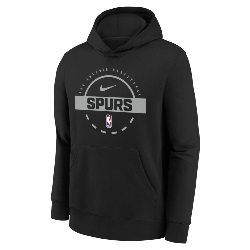 San Antonio Spurs Youth 2025/26 Club Fleece Practice Hoodie - Black discount