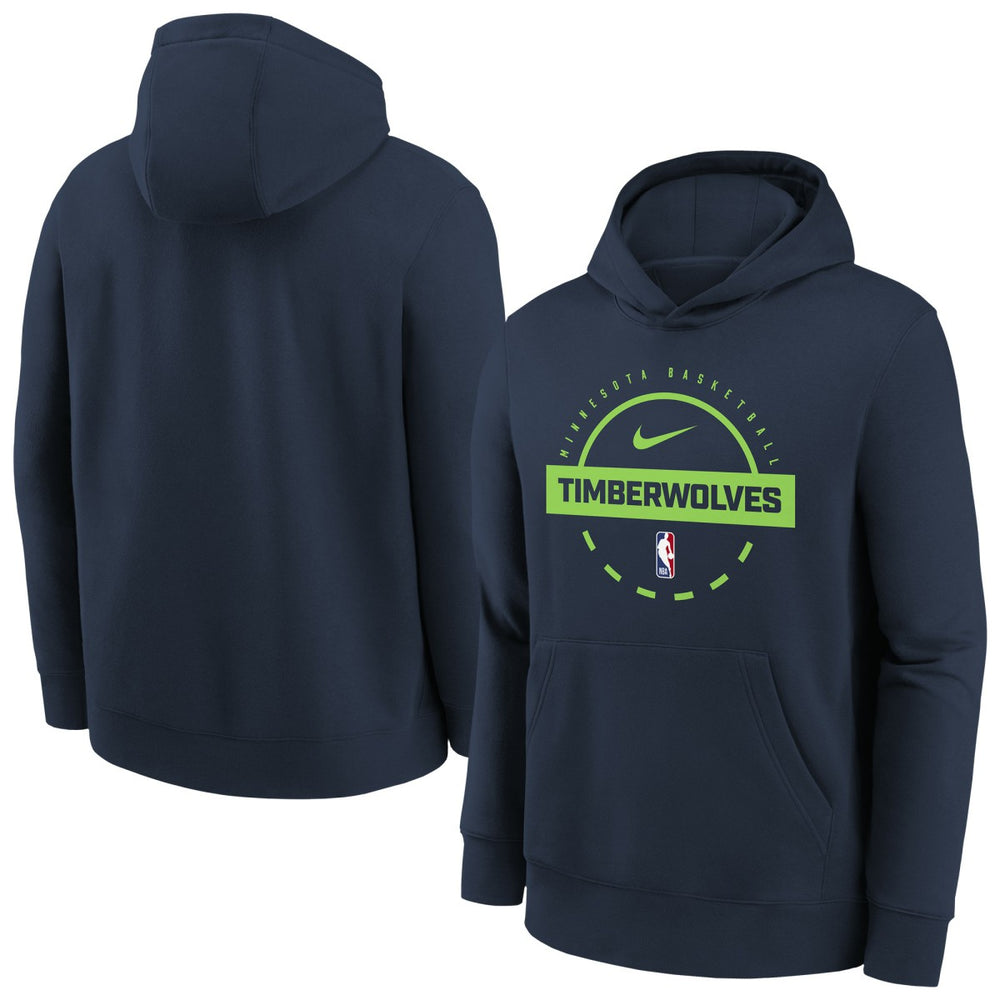 Minnesota Timberwolves Youth 2025/26 Club Fleece Practice Hoodie - Navy outlet