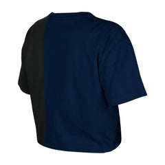 Houston Astros Women's Upcycled Colorblocked Boxy Cropped T-Shirt Navy