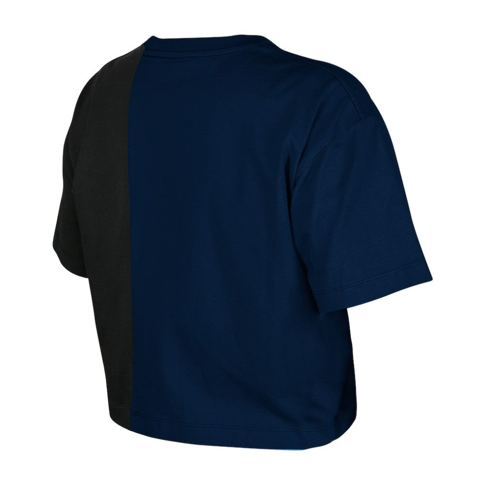 Boston Red Sox Women's Upcycled Colorblocked Boxy Cropped T-Shirt Navy