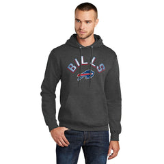 Buffalo Bills Starter Arch Over Logo Pullover Hoodie - Charcoal discount