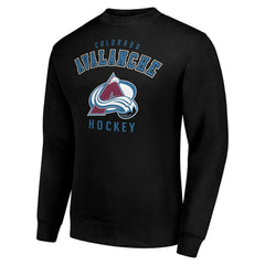 Colorado Avalanche Men's Starter Team Logo Fleece Pullover Sweatshirt - Black Sweatshirts