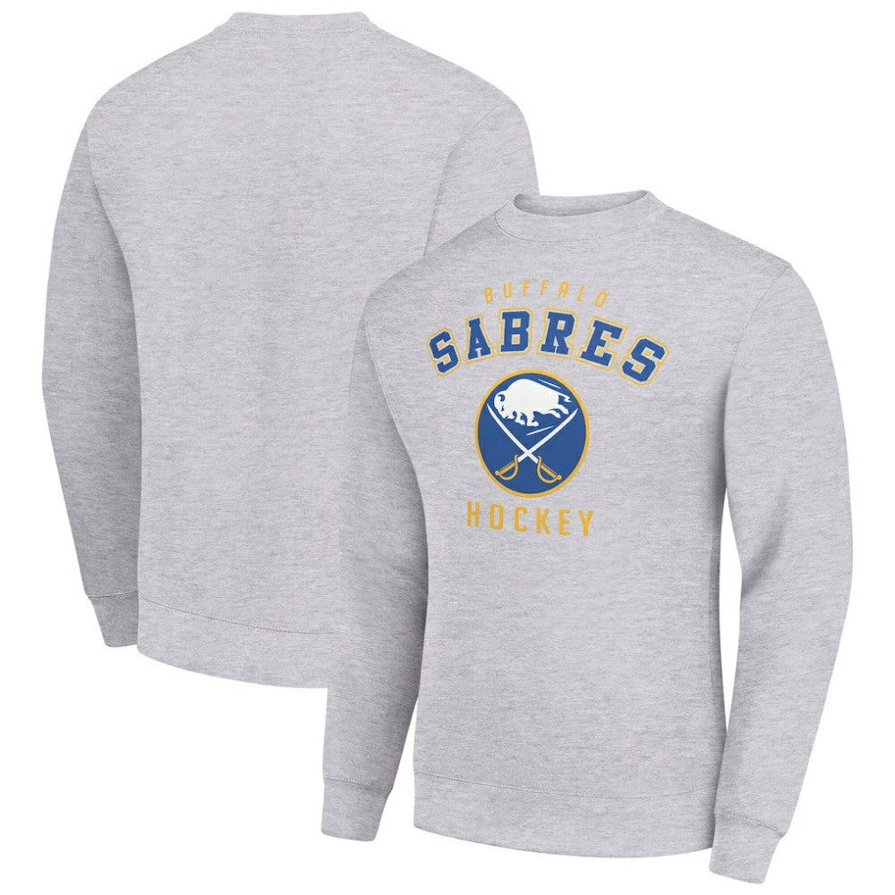 Buffalo Sabres Men's Starter Team Logo Fleece Pullover Sweatshirt - Heather Gray Sweatshirts