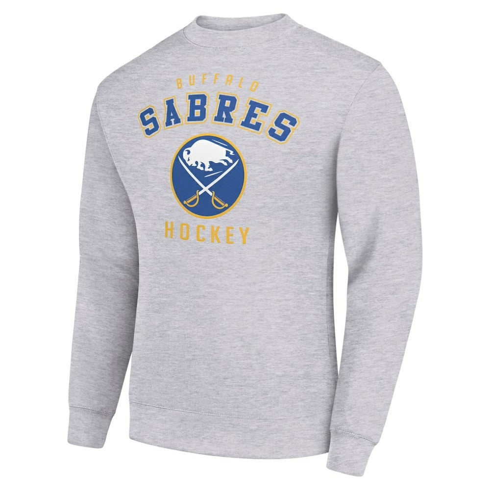Buffalo Sabres Men's Starter Team Logo Fleece Pullover Sweatshirt - Heather Gray Sweatshirts