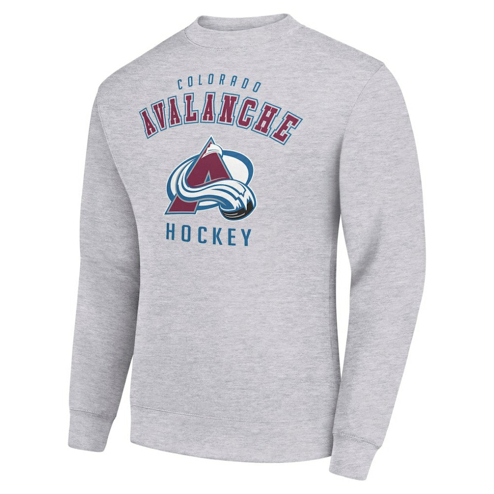Colorado Avalanche Men's Starter Team Logo Fleece Pullover Sweatshirt - Heather Gray Sweatshirts