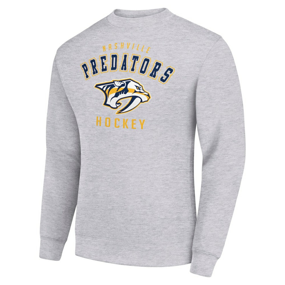 Nashville Predators Men's Starter Team Logo Fleece Pullover Sweatshirt - Heather Gray Sweatshirts