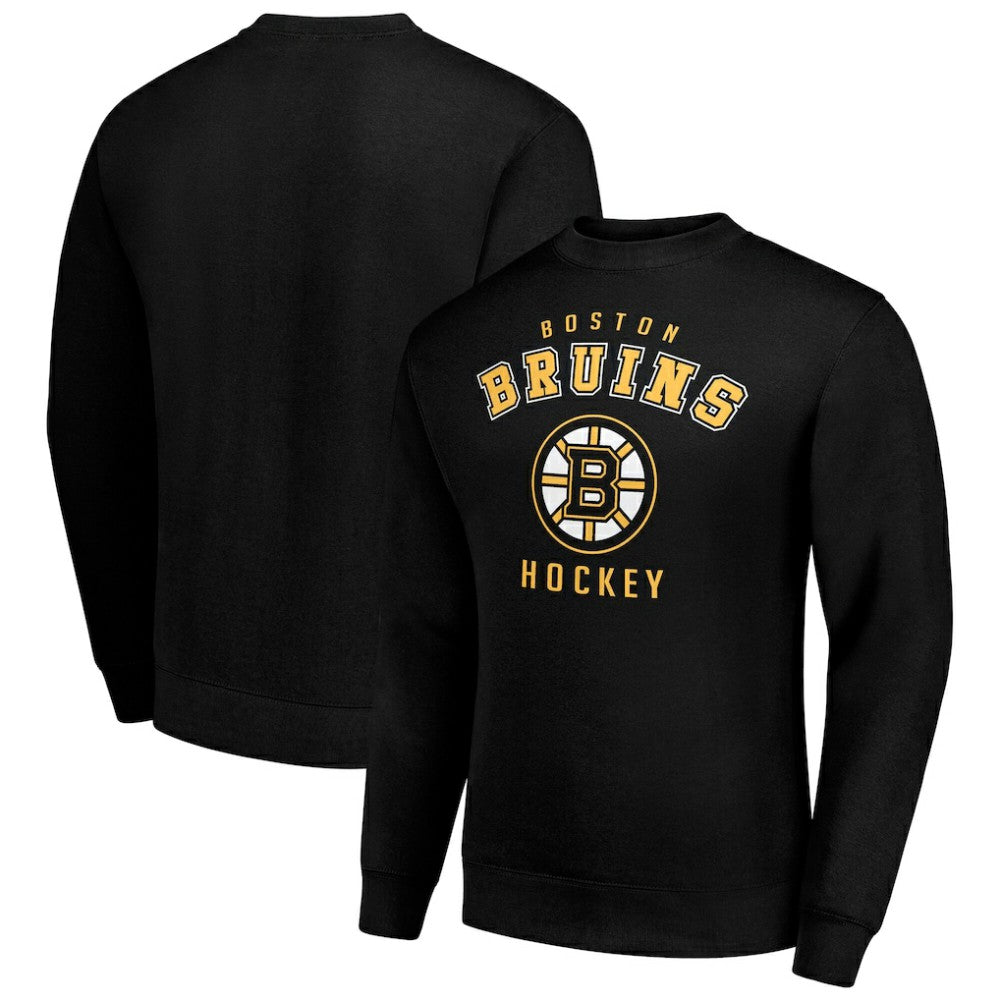 Boston Bruins Men's Starter Team Logo Fleece Pullover Sweatshirt - Black Sweatshirts