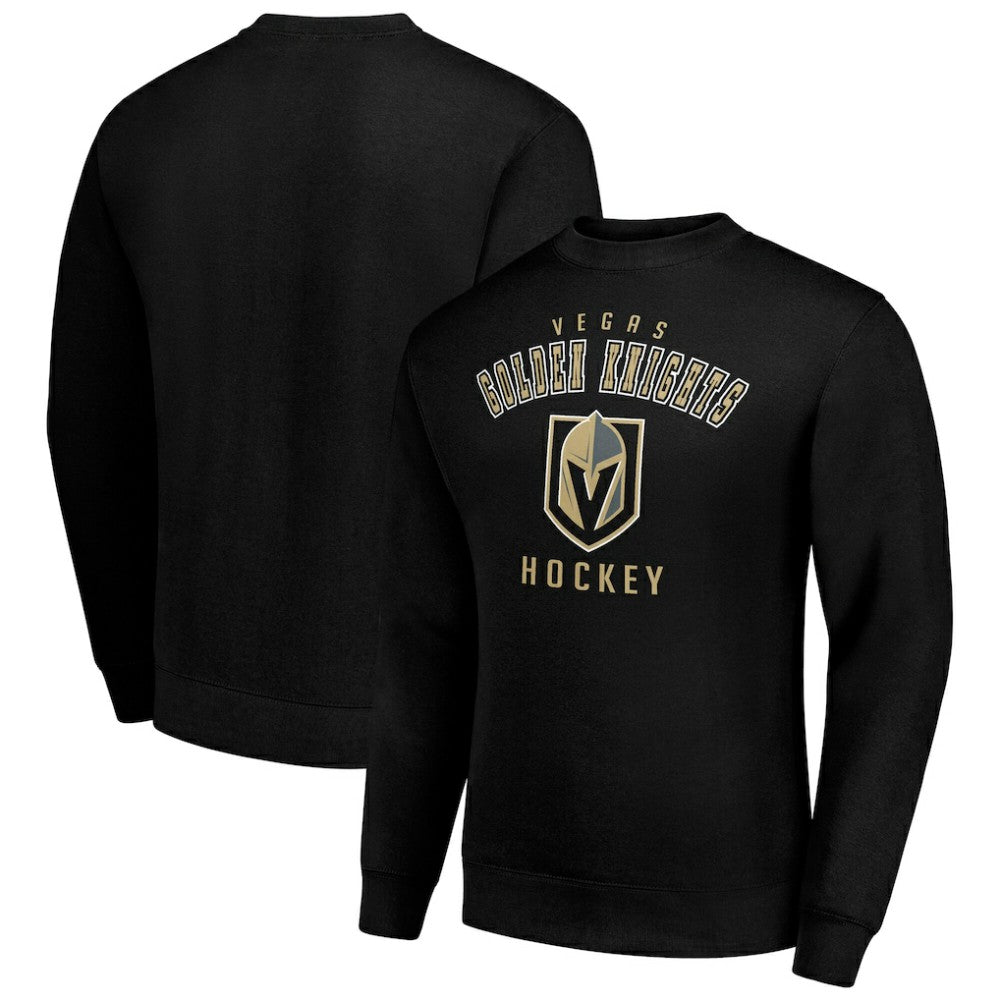 Vegas Golden Knights Men's Starter Team Logo Fleece Pullover Sweatshirt - Black Sweatshirts