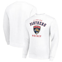 Florida Panthers Men's Starter Team Logo Fleece Pullover Sweatshirt - White Sweatshirts