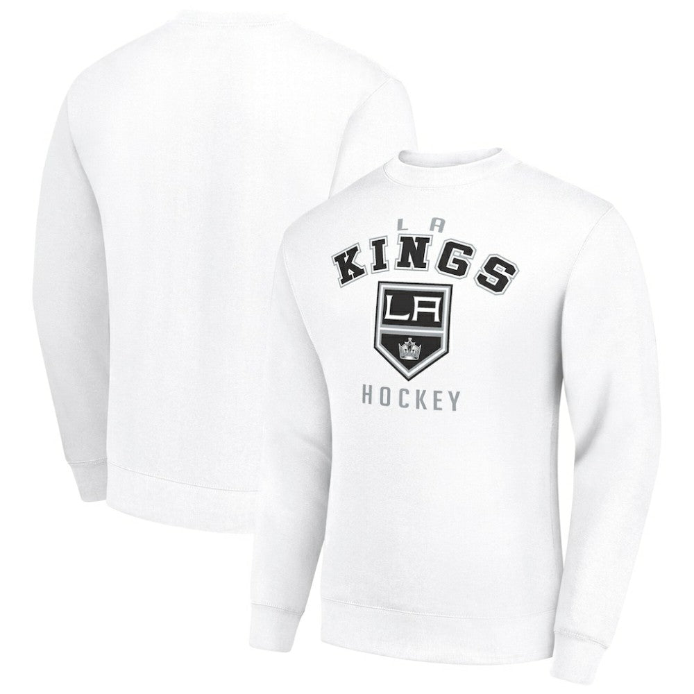 Los Angeles Kings Men's Starter Team Logo Fleece Pullover Sweatshirt - White Sweatshirts