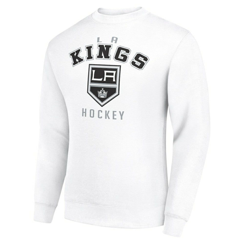 Los Angeles Kings Men's Starter Team Logo Fleece Pullover Sweatshirt - White Sweatshirts