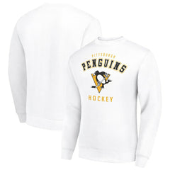 Pittsburgh Penguins Men's Starter Team Logo Fleece Pullover Sweatshirt - White Sweatshirts