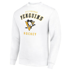 Pittsburgh Penguins Men's Starter Team Logo Fleece Pullover Sweatshirt - White Sweatshirts