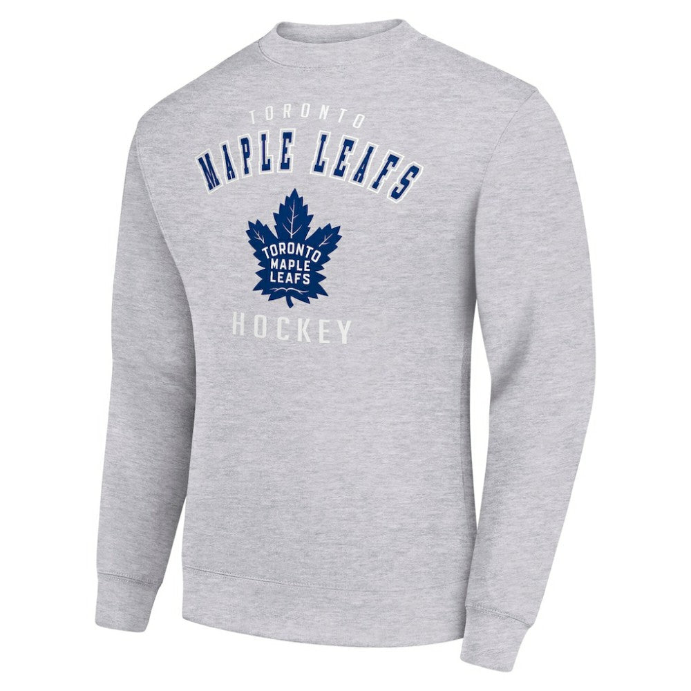 Toronto Maple Leafs Men's Starter Team Logo Fleece Pullover Sweatshirt - Heather Gray Sweatshirts