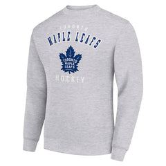 Toronto Maple Leafs Men's Starter Team Logo Fleece Pullover Sweatshirt - Heather Gray Sweatshirts