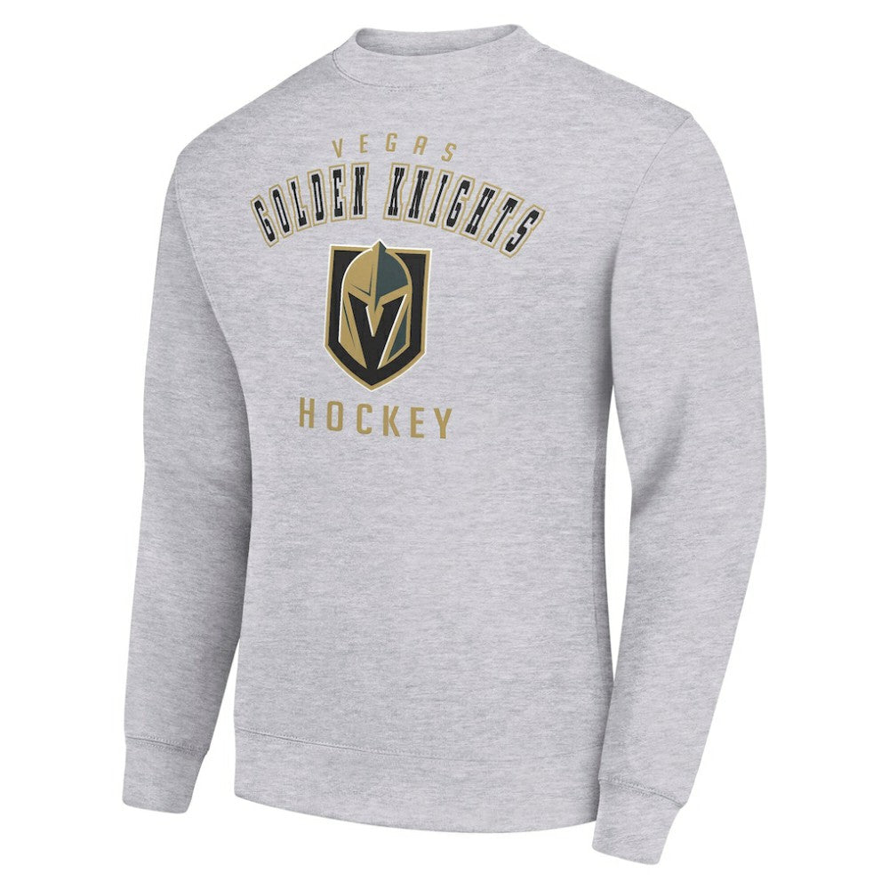 Vegas Golden Knights Men's Starter Team Logo Fleece Pullover Sweatshirt - Heather Gray Sweatshirts