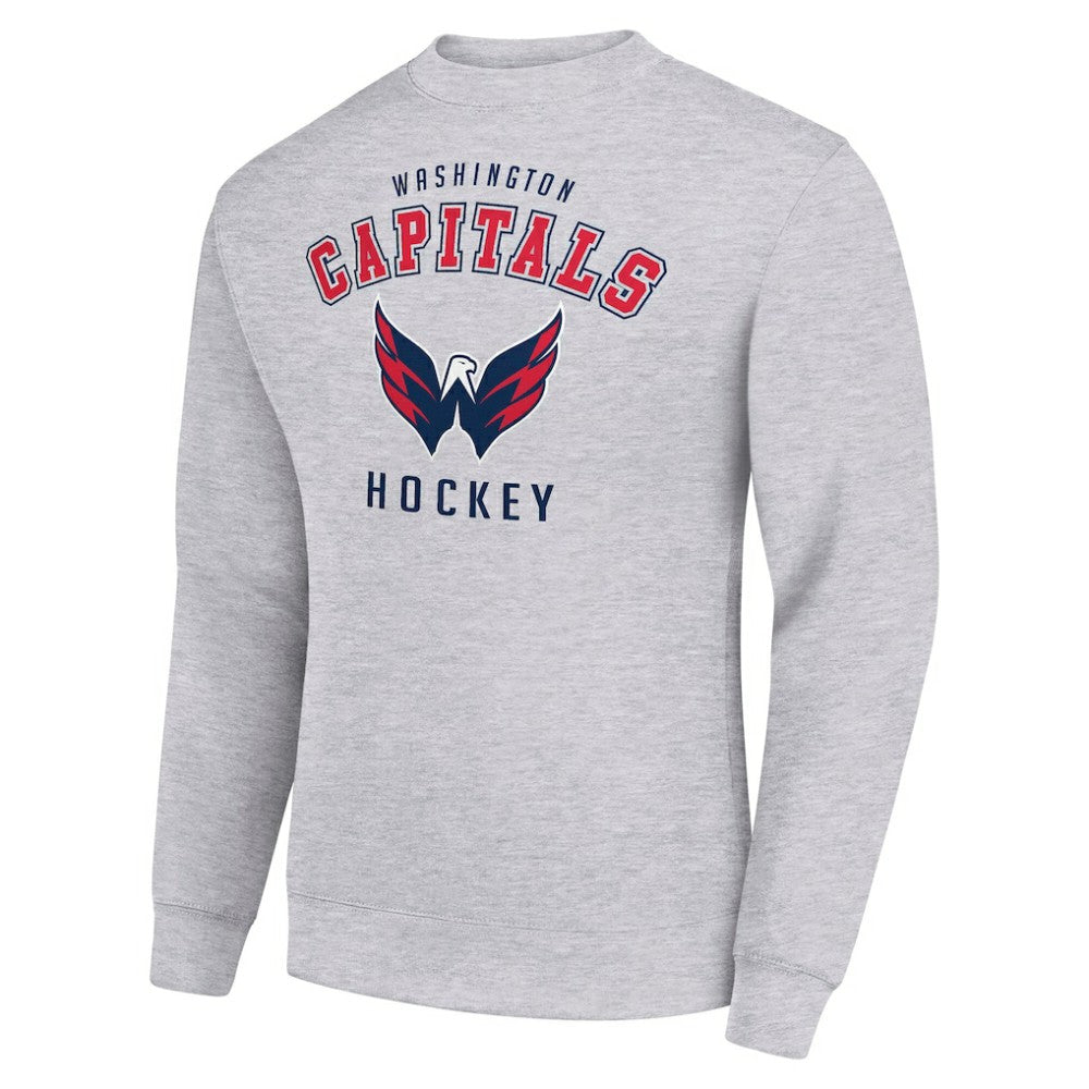Washington Capitals Men's Starter Team Logo Fleece Pullover Sweatshirt - Heather Gray Sweatshirts