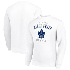 Toronto Maple Leafs Men's Starter Team Logo Fleece Pullover Sweatshirt - White Sweatshirts