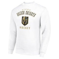 Vegas Golden Knights Men's Starter Team Logo Fleece Pullover Sweatshirt - White Sweatshirts