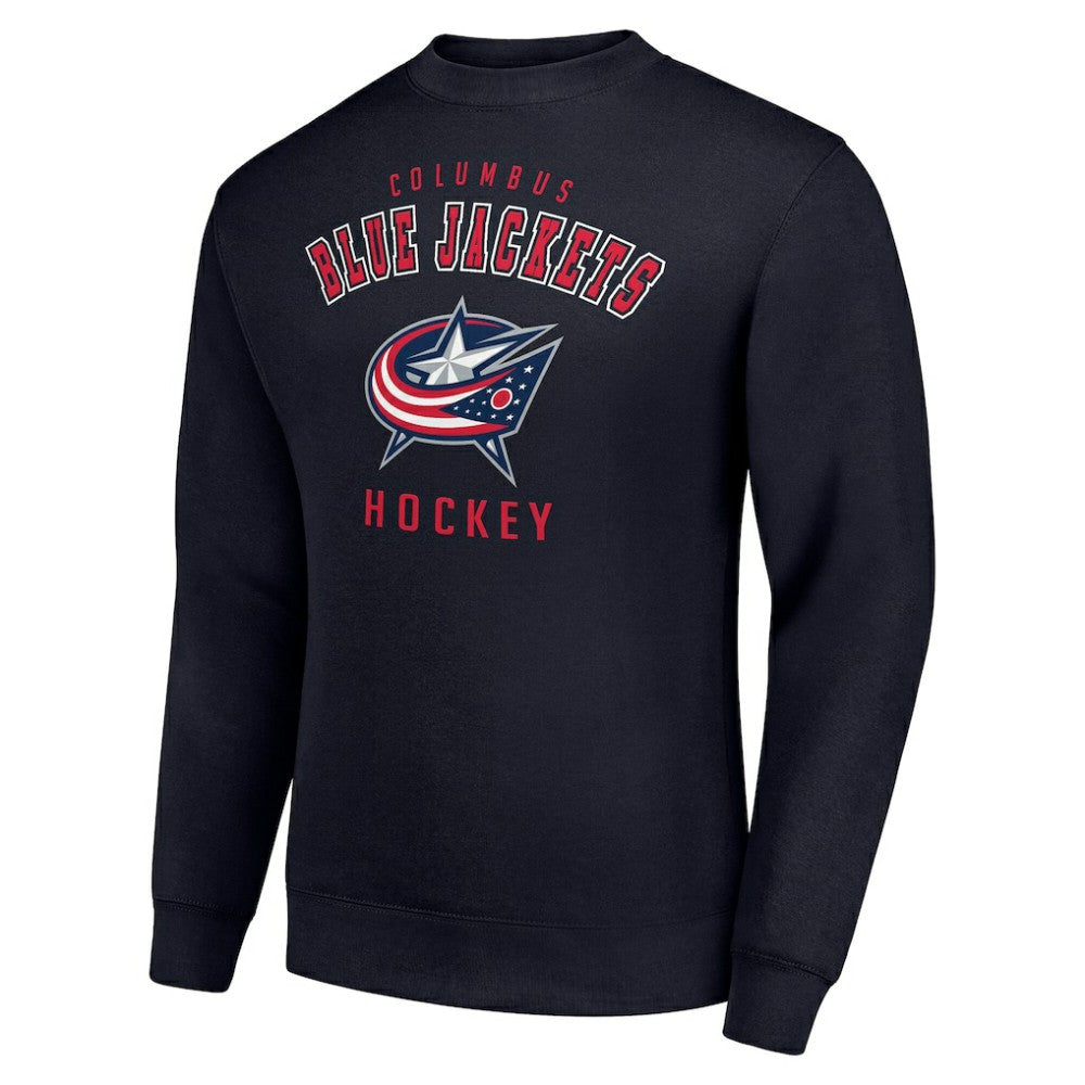 Columbus Blue Jackets Men's Starter Team Logo Fleece Pullover Sweatshirt - Navy Sweatshirts
