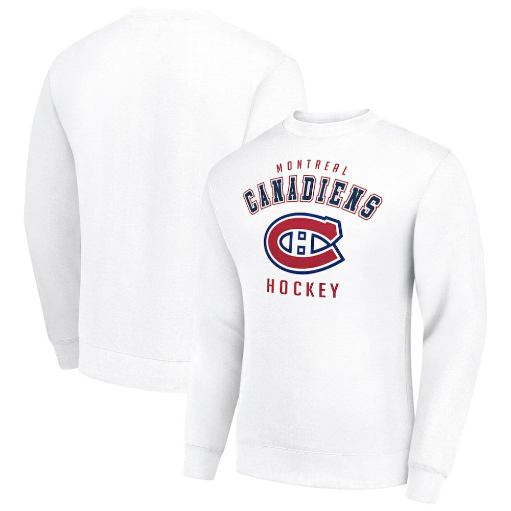 Montreal Canadiens Men's Starter Team Logo Fleece Pullover Sweatshirt - White Sweatshirts