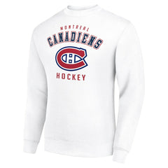 Montreal Canadiens Men's Starter Team Logo Fleece Pullover Sweatshirt - White Sweatshirts