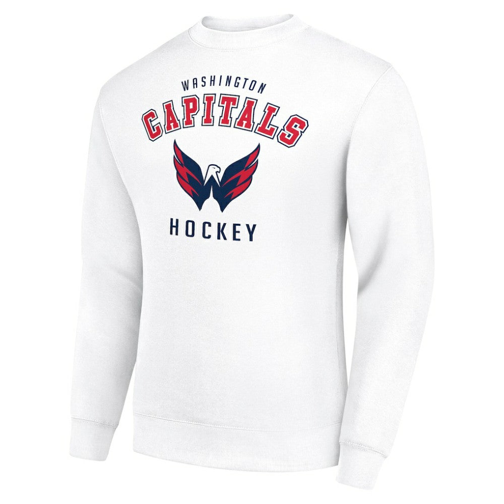Washington Capitals Men's Starter Team Logo Fleece Pullover Sweatshirt - White Sweatshirts