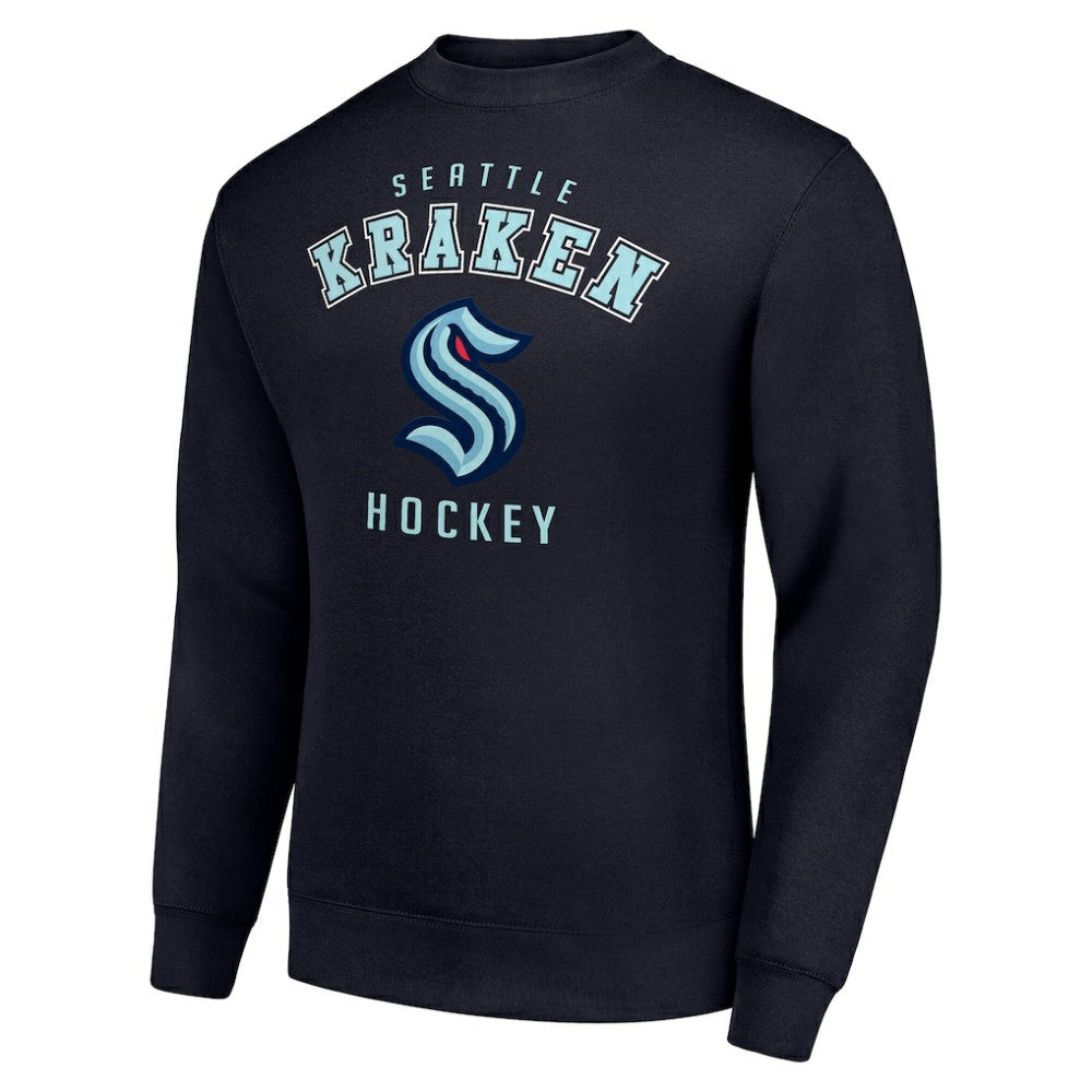 Seattle Kraken Men's Starter Team Logo Fleece Pullover Sweatshirt - Navy Sweatshirts