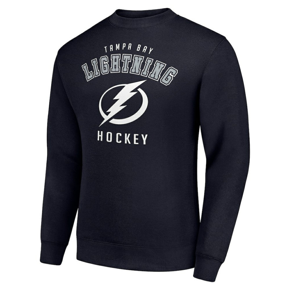 Tampa Bay Lightning Men's Starter Team Logo Fleece Pullover Sweatshirt - Navy Sweatshirts