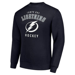 Tampa Bay Lightning Men's Starter Team Logo Fleece Pullover Sweatshirt - Navy Sweatshirts