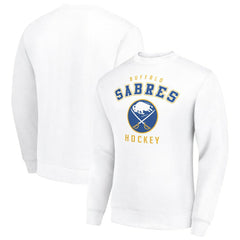 Buffalo Sabres Men's Starter Team Logo Fleece Pullover Sweatshirt - White Sweatshirts