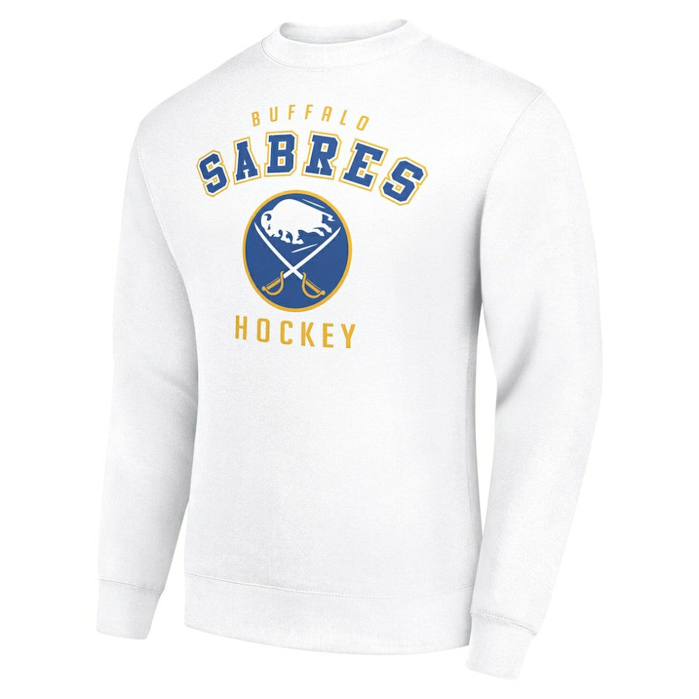 Buffalo Sabres Men's Starter Team Logo Fleece Pullover Sweatshirt - White Sweatshirts