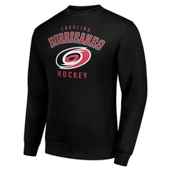 Carolina Hurricanes Men's Starter Team Logo Fleece Pullover Sweatshirt - Black Sweatshirts