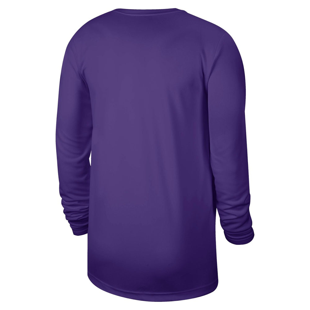 Los Angeles Lakers 2025/26 On-Court Flare Dri-FIT Practice Long Sleeve Tri-Blend T-Shirt - Purple cheap