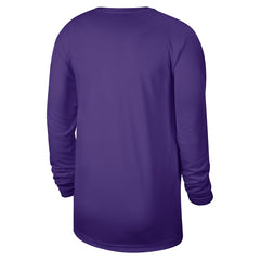Los Angeles Lakers 2025/26 On-Court Flare Dri-FIT Practice Long Sleeve Tri-Blend T-Shirt - Purple cheap
