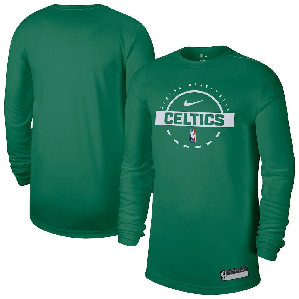 Boston Celtics 2025/26 On-Court Flare Dri-FIT Practice Long Sleeve Tri-Blend T-Shirt - Kelly Green sale