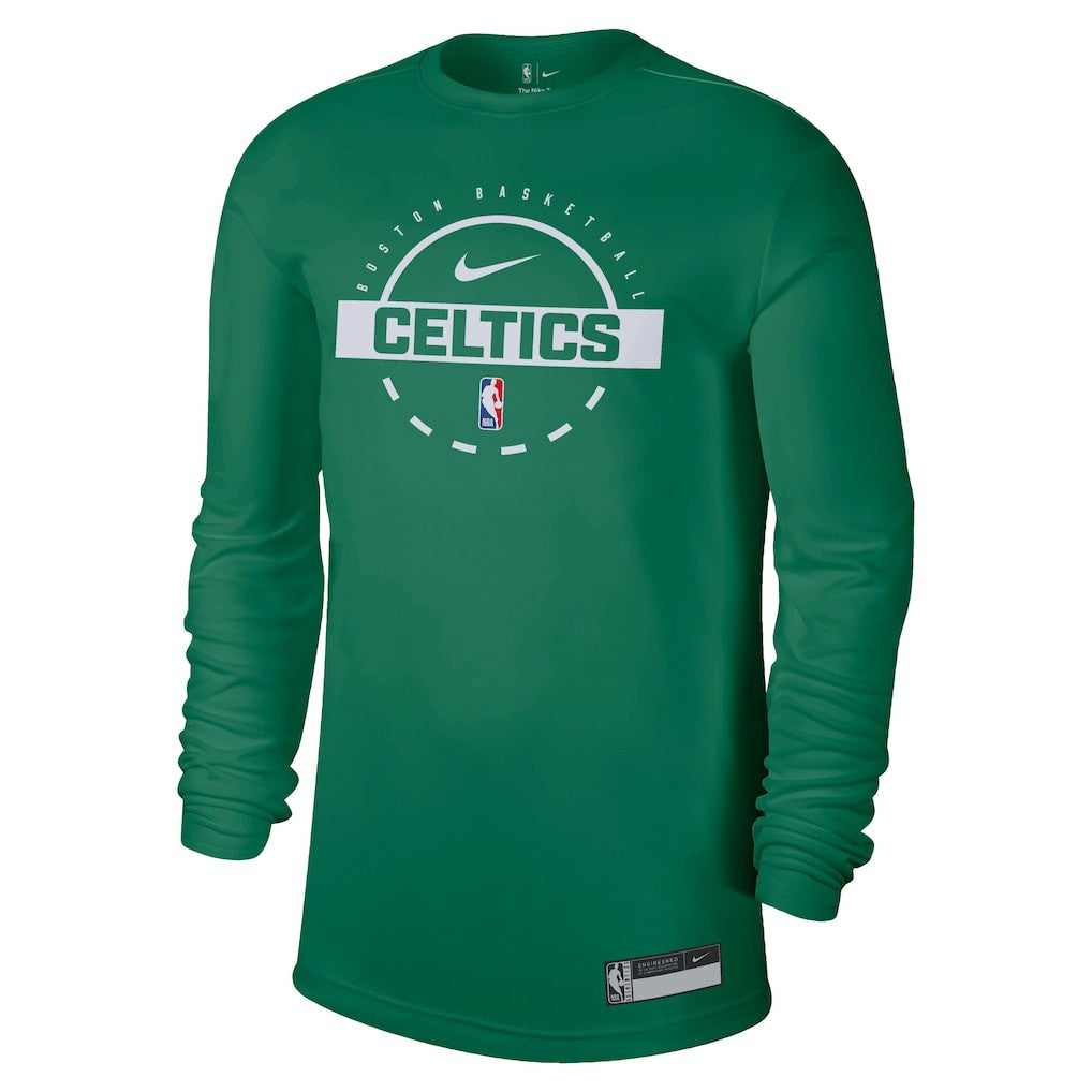 Boston Celtics 2025/26 On-Court Flare Dri-FIT Practice Long Sleeve Tri-Blend T-Shirt - Kelly Green sale