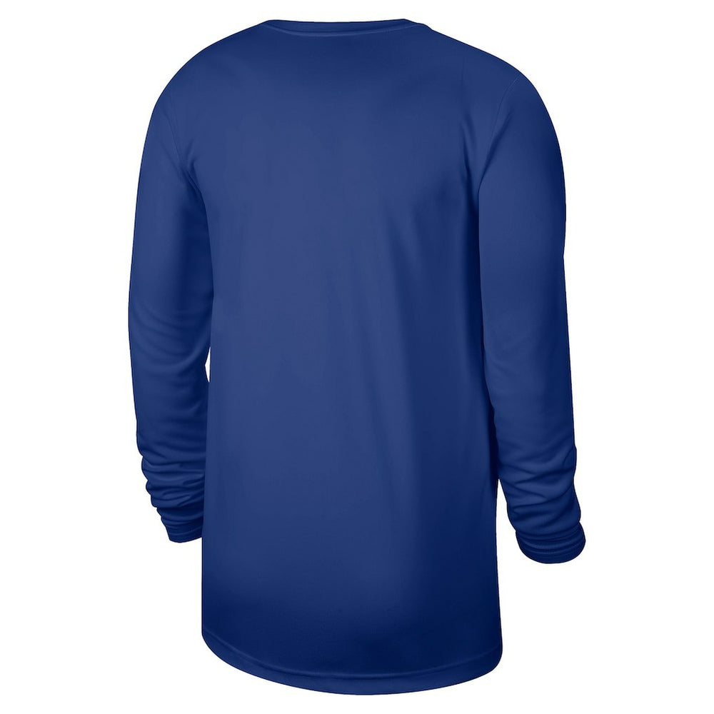 Philadelphia 76ers 2025/26 On-Court Flare Dri-FIT Practice Long Sleeve Tri-Blend T-Shirt - Royal sale