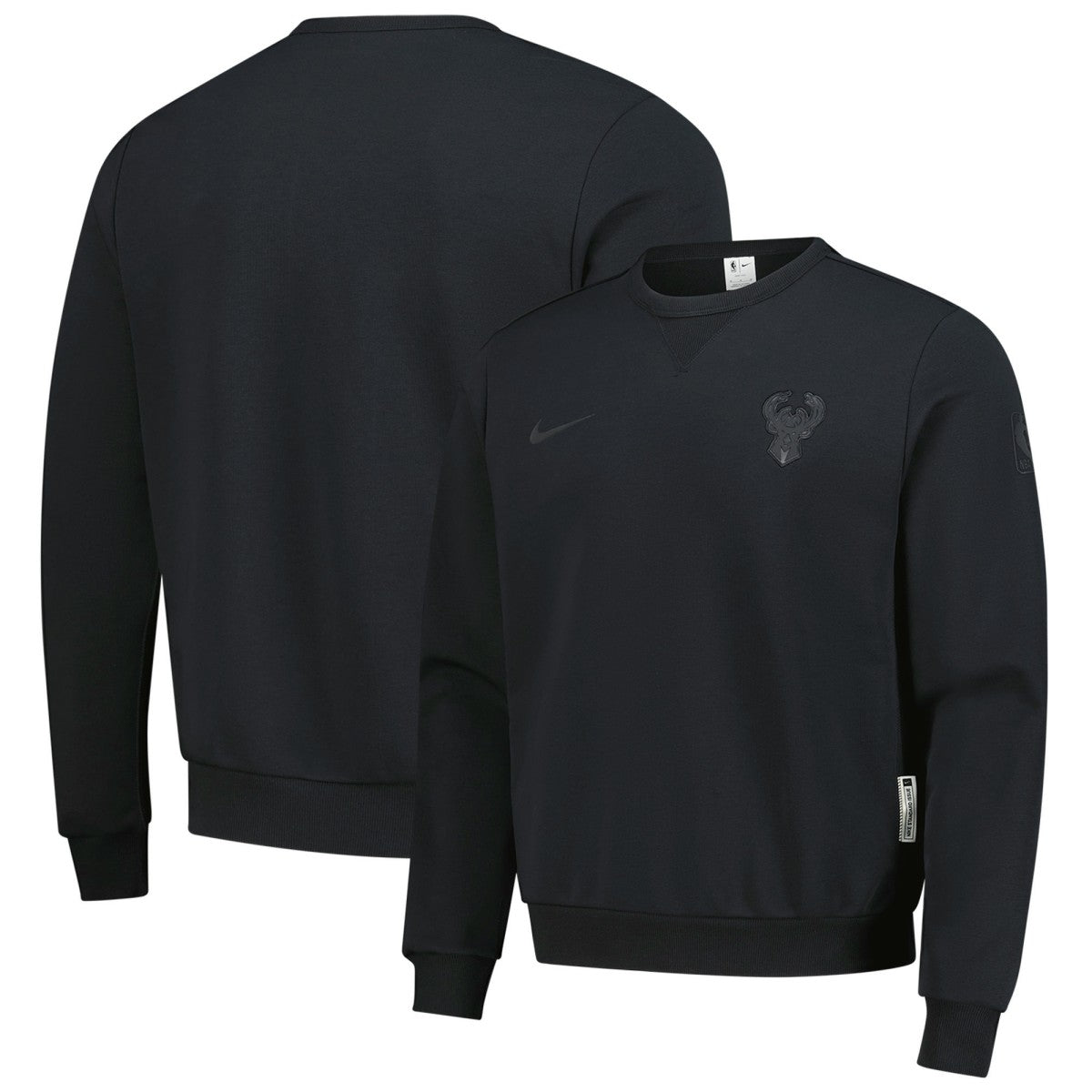 Milwaukee Bucks Authentic Standard Issue Travel Dri-FIT Sweatshirt - Black shop