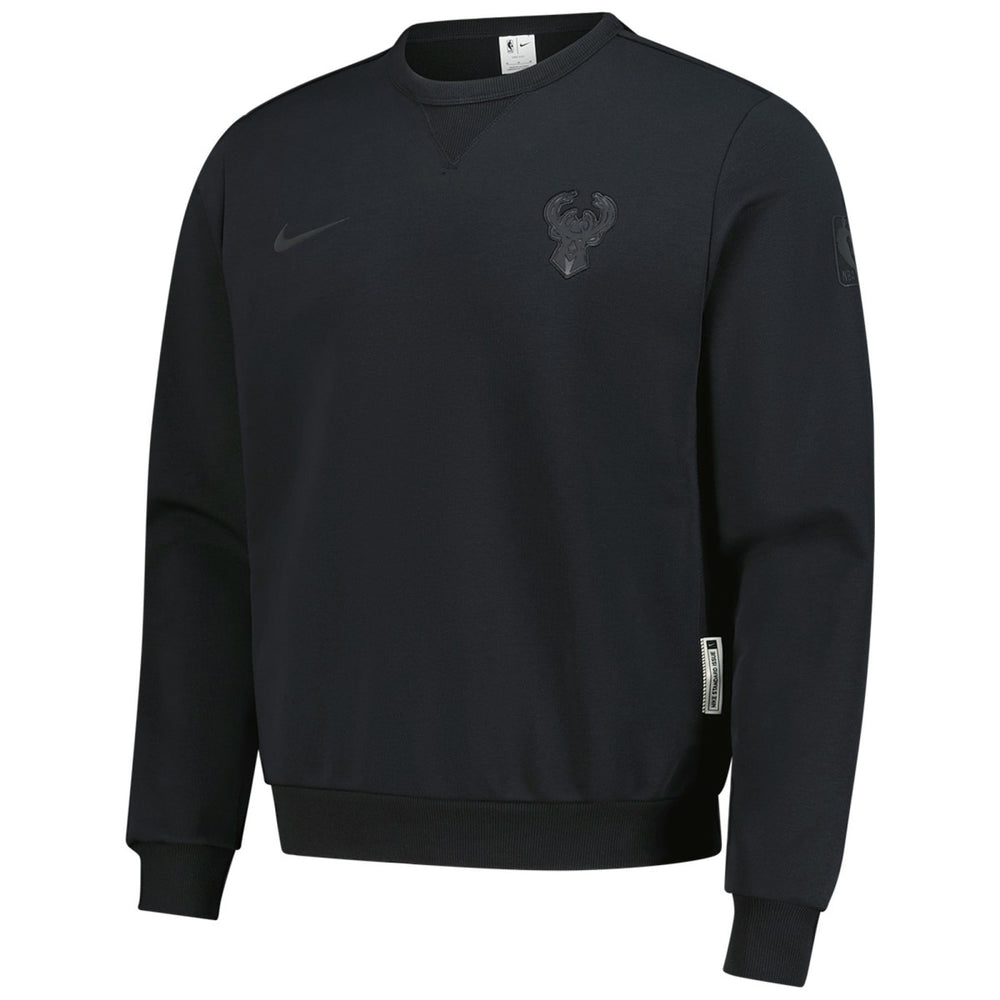 Milwaukee Bucks Authentic Standard Issue Travel Dri-FIT Sweatshirt - Black shop