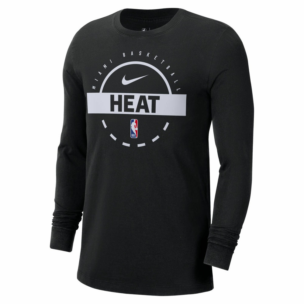 Miami Heat Authentic Long Sleeve Practice T-Shirt - Black cheap