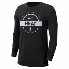 Miami Heat Authentic Long Sleeve Practice T-Shirt - Black cheap