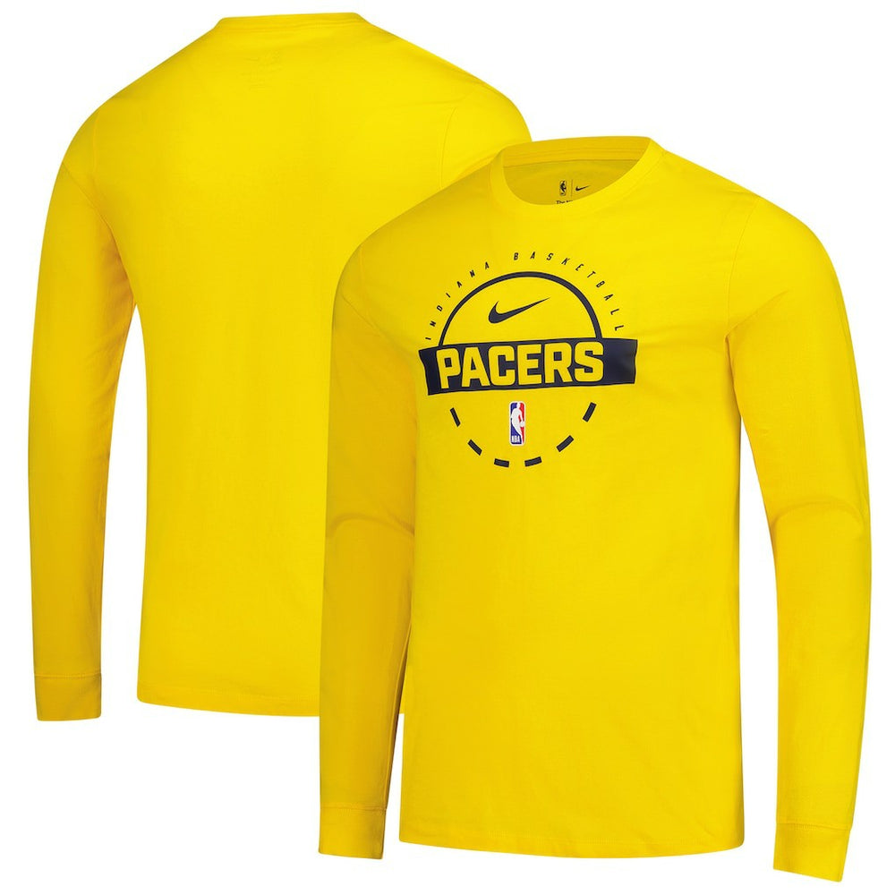 Indiana Pacers Authentic Long Sleeve Practice T-Shirt - Gold cheap